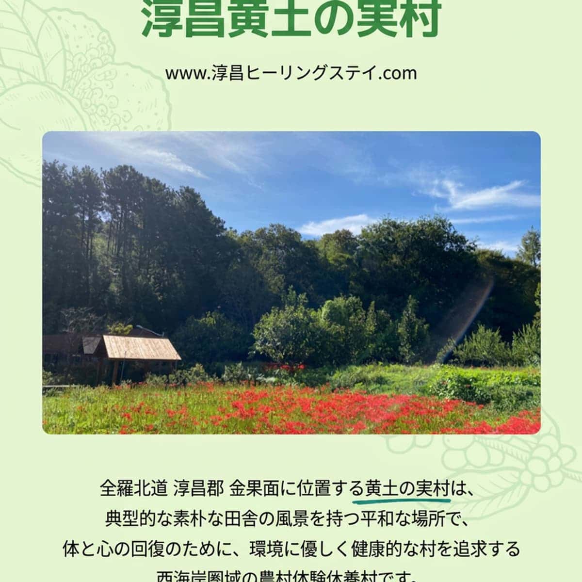 [淳昌] ヒーリングステイ、食事2食＋焚き火＋体験プログラムの写真6