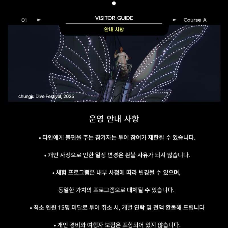 [외국인/당일] 충주 로컬 바이브 투어 ㅣ활옥동굴 - 수안보 족욕길 - 다이브 페스티벌편 사진 7