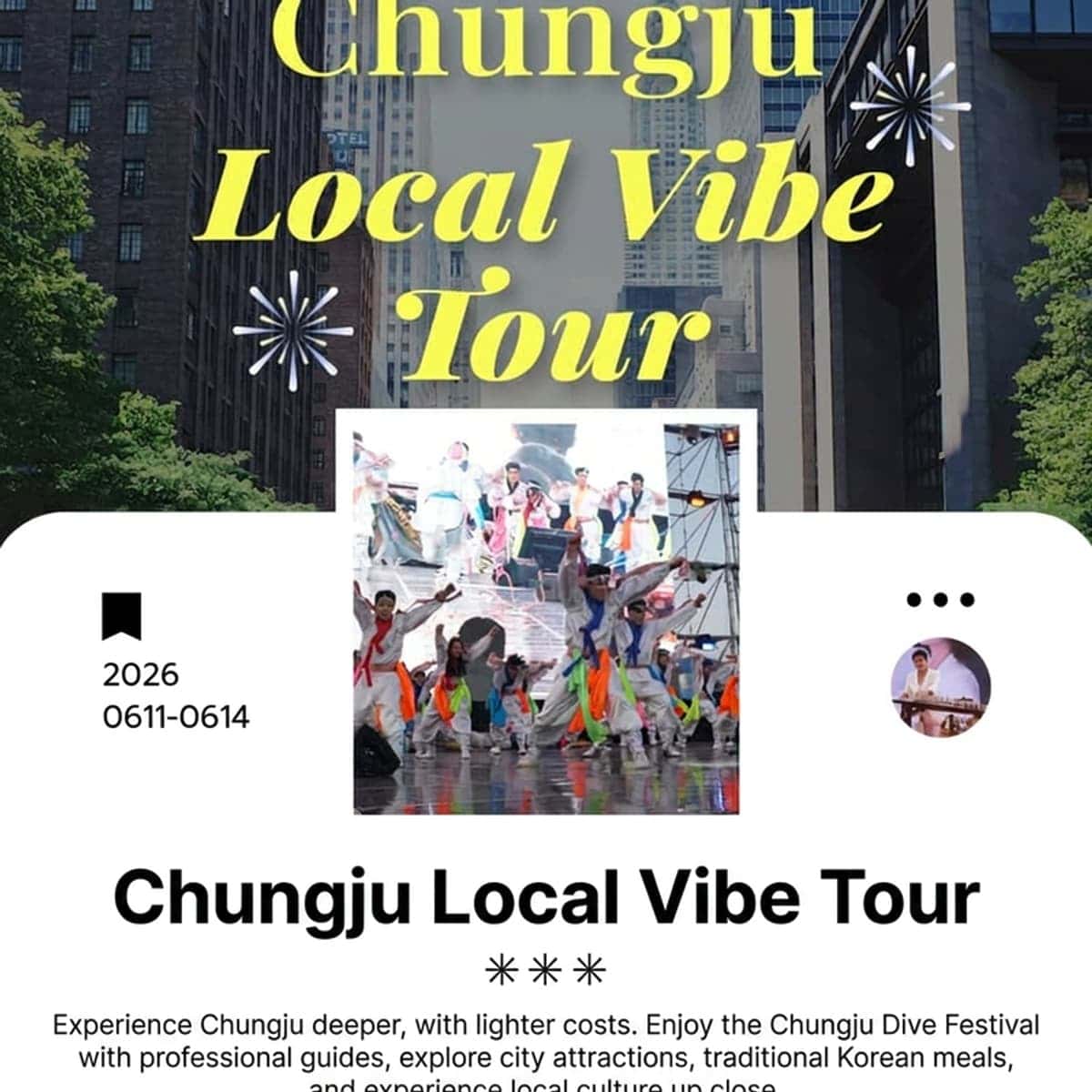 [Foreigner/1 Night] Chungju Local Vibe Tour _ 2 Days 1 Night photo 2