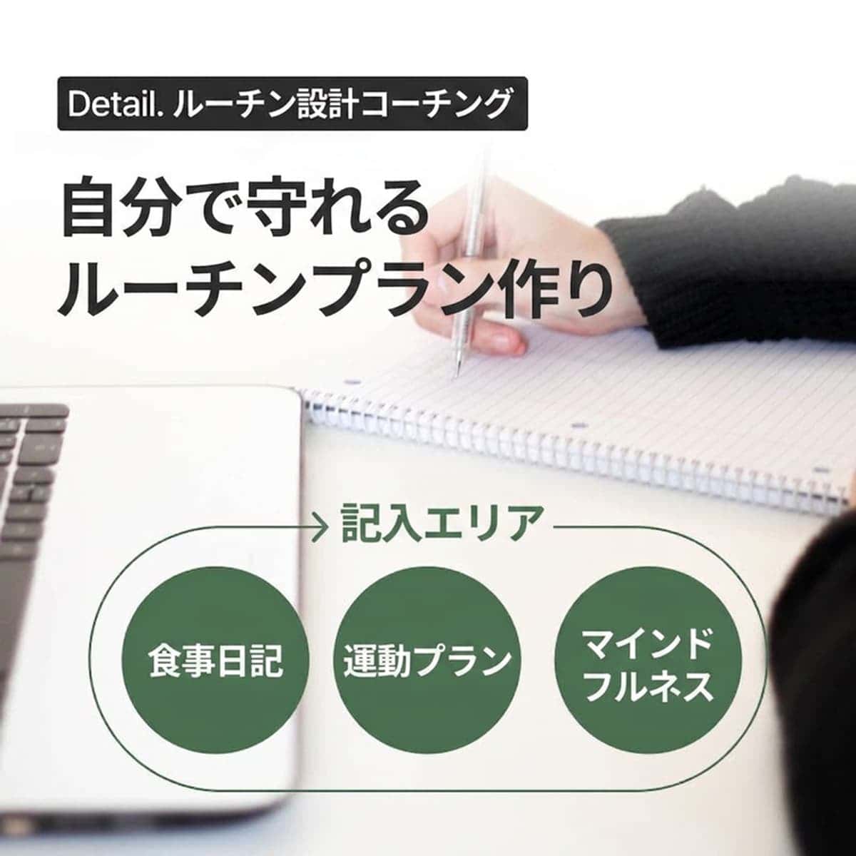 [1ヶ月/オンライン]1日1時間のコーチングを受けて健康ルーティンを形成の写真4