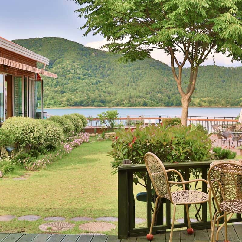 [진주] 진양호수 풍경, 채소꽃다발+조식+숙소 사진 1