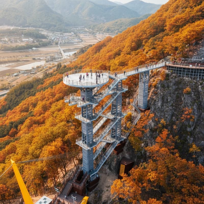 [원주/당일] 단풍 투어🍁 소금산 그랜드밸리 케이블카/출렁다리+치악산 구룡사+더덕구이 사진 2