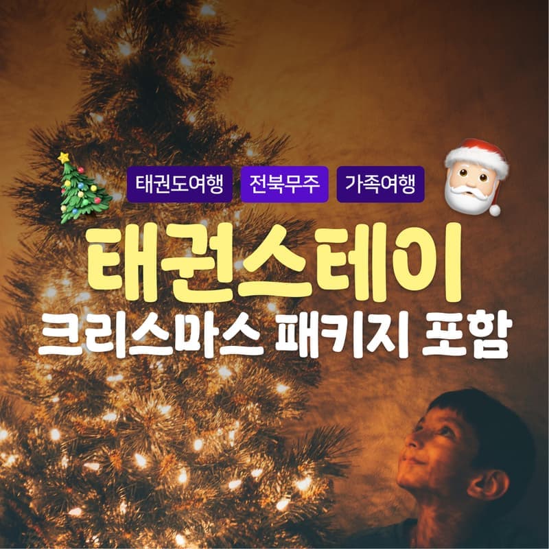 [무주/1박] 태권도원 연계 관광상품 태권스테이 크리스마스 패키지 포함 사진 1